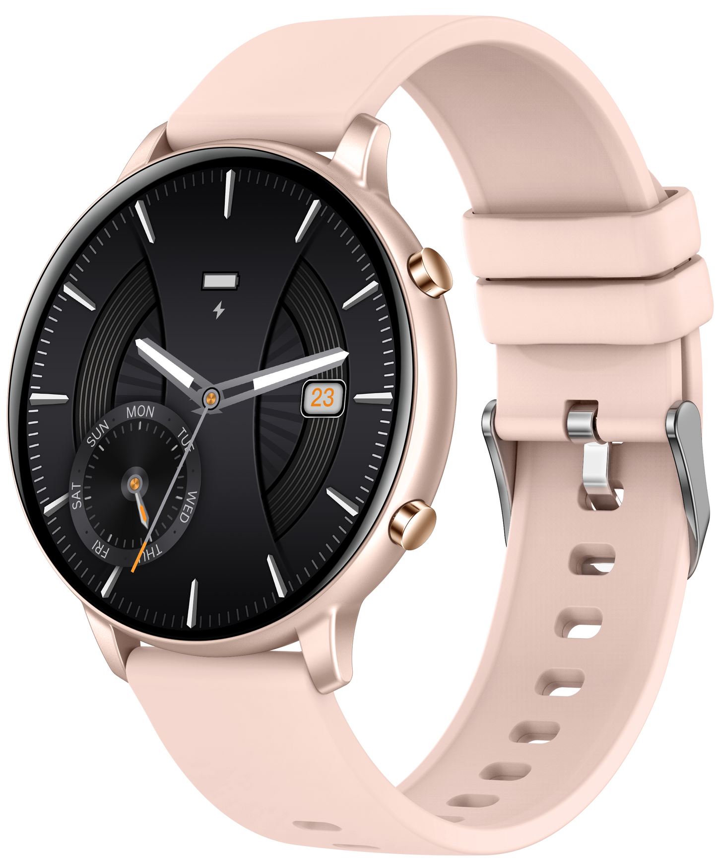 Ceas Smartwatch idealSTORE KooPio2, Apel Bluetooth, Asistent Vocal, Carcasa Slim din Aluminiu, Afisaj HD, 100+ Moduri Sport, Management Somn, Monitorizare Sanatate, Monitorizare Respiratie, Culoare Rose