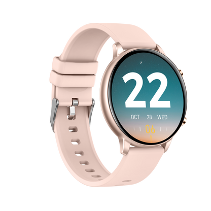 Ceas Smartwatch idealSTORE KooPio2, Apel Bluetooth, Asistent Vocal, Carcasa Slim din Aluminiu, Afisaj HD, 100+ Moduri Sport, Management Somn, Monitorizare Sanatate, Monitorizare Respiratie, Culoare Rose