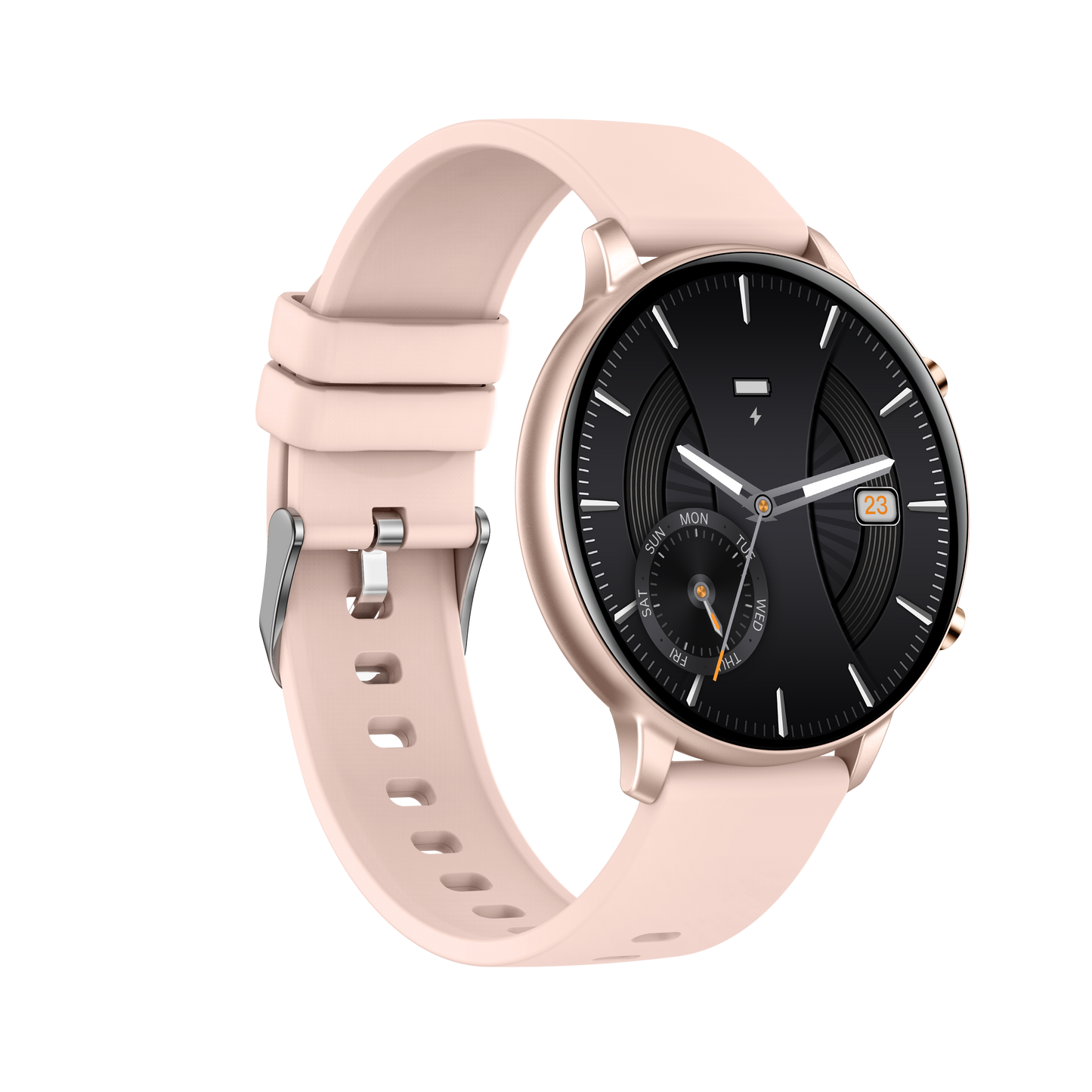 Ceas Smartwatch idealSTORE KooPio2, Apel Bluetooth, Asistent Vocal, Carcasa Slim din Aluminiu, Afisaj HD, 100+ Moduri Sport, Management Somn, Monitorizare Sanatate, Monitorizare Respiratie, Culoare Rose
