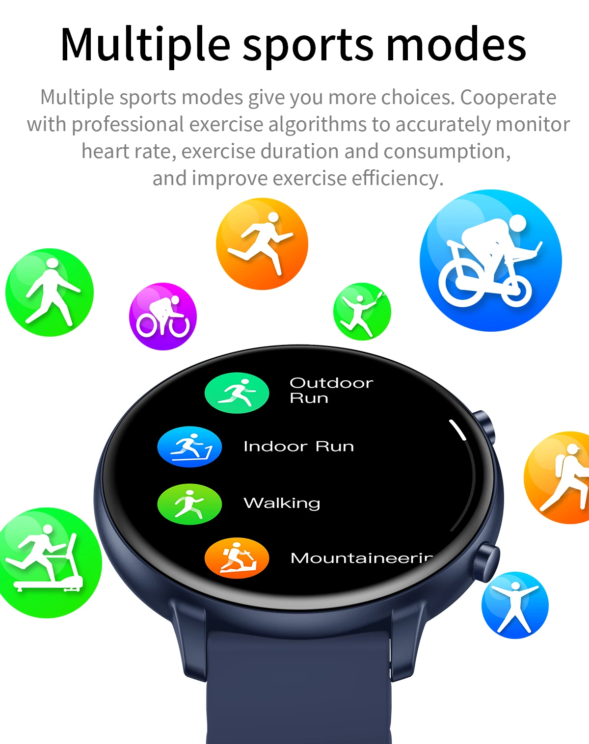 Ceas Smartwatch idealSTORE KooPio2, Apel Bluetooth, Asistent Vocal, Carcasa Slim din Aluminiu, Afisaj HD, 100+ Moduri Sport, Management Somn, Monitorizare Sanatate, Monitorizare Respiratie, Culoare Negru