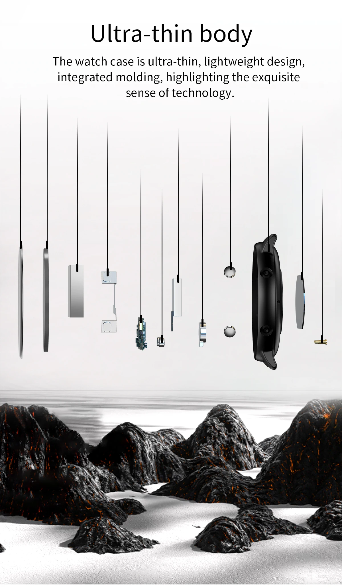 Ceas Smartwatch idealSTORE KooPio2, Apel Bluetooth, Asistent Vocal, Carcasa Slim din Aluminiu, Afisaj HD, 100+ Moduri Sport, Management Somn, Monitorizare Sanatate, Monitorizare Respiratie, Culoare Negru