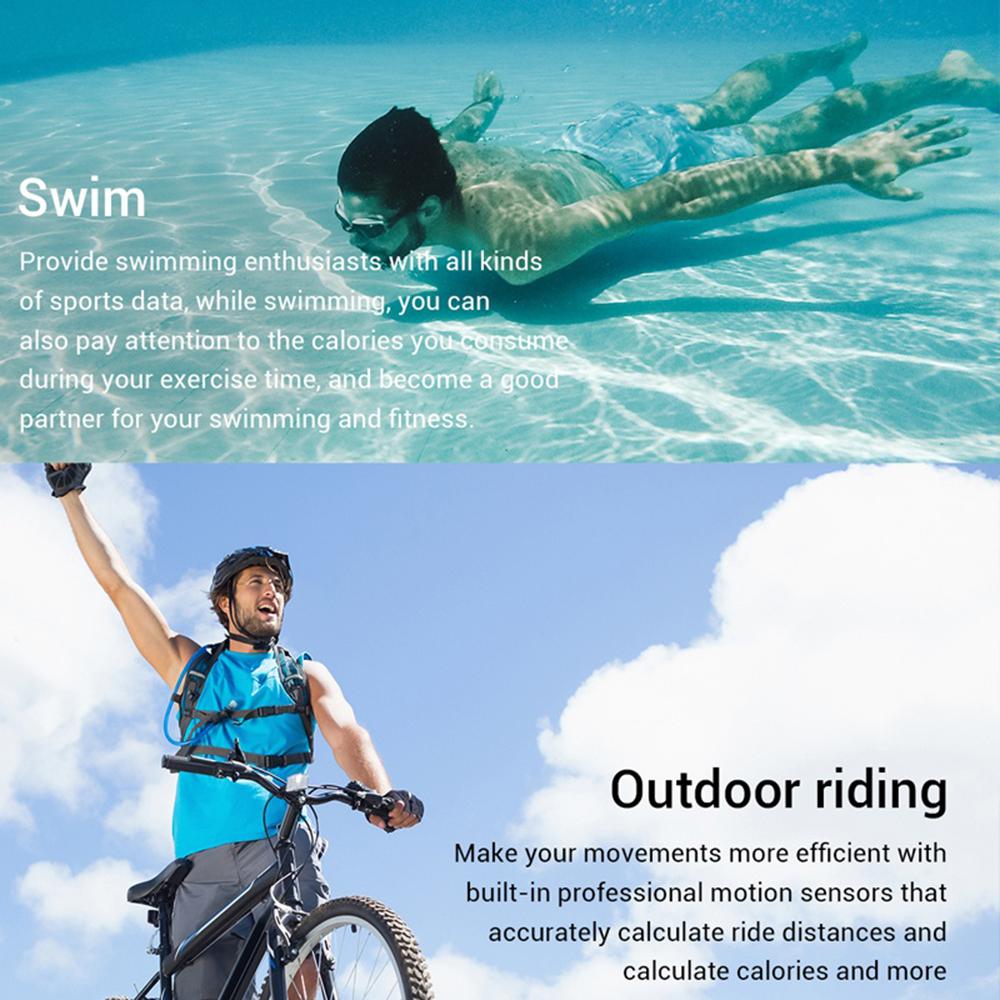 Ceas Smartwatch KingWear idealStore, Ecran Tactil HD 1.3 inch, Rezistent la Apa, Pedometru, Monitorizare Ritm Cardiac, Tensiune Arteriala, Sedentary Reminder, Mod Sport, Albastru