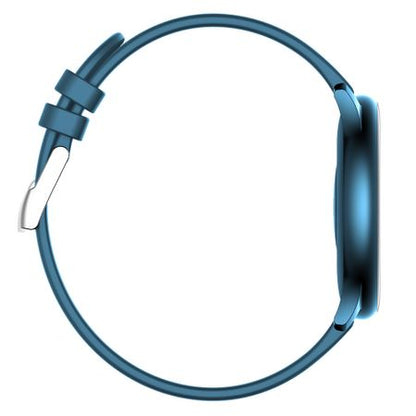 Ceas Smartwatch KingWear idealStore, Ecran Tactil HD 1.3 inch, Rezistent la Apa, Pedometru, Monitorizare Ritm Cardiac, Tensiune Arteriala, Sedentary Reminder, Mod Sport, Albastru