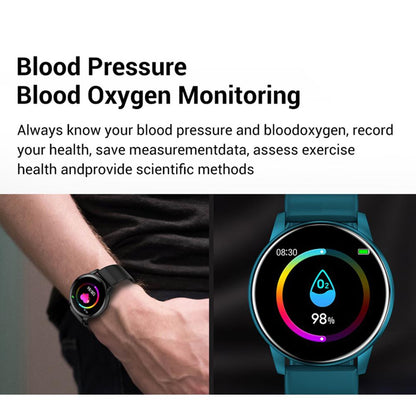 Ceas Smartwatch KingWear idealStore, Ecran Tactil HD 1.3 inch, Rezistent la Apa, Pedometru, Monitorizare Ritm Cardiac, Tensiune Arteriala, Sedentary Reminder, Mod Sport, Negru