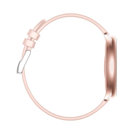 Ceas Smartwatch KingWear idealStore, Ecran Tactil HD 1.3 inch, Rezistent la Apa, Pedometru, Monitorizare Ritm Cardiac, Tensiune Arteriala, Sedentary Reminder, Moduri Sport, Roz