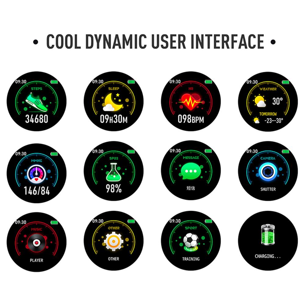 Ceas Smartwatch KingWear idealStore, Ecran Tactil HD 1.3 inch, Rezistent la Apa, Pedometru, Monitorizare Ritm Cardiac, Tensiune Arteriala, Sedentary Reminder, Moduri Sport, Roz