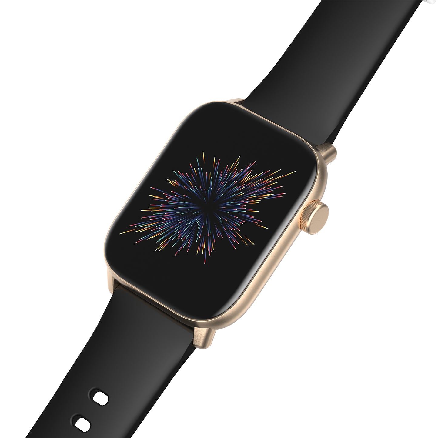 Smartwatch si bratara de Fitness idealStore iKeo+ din Aliaj Metalic, Functii MultiSport, Monitorizare Tensiune, Oxigen, Notificari Aplicatii, Monitor Somn, Pedometru, Rezistent la apa IP68, Culoare Negru Gold