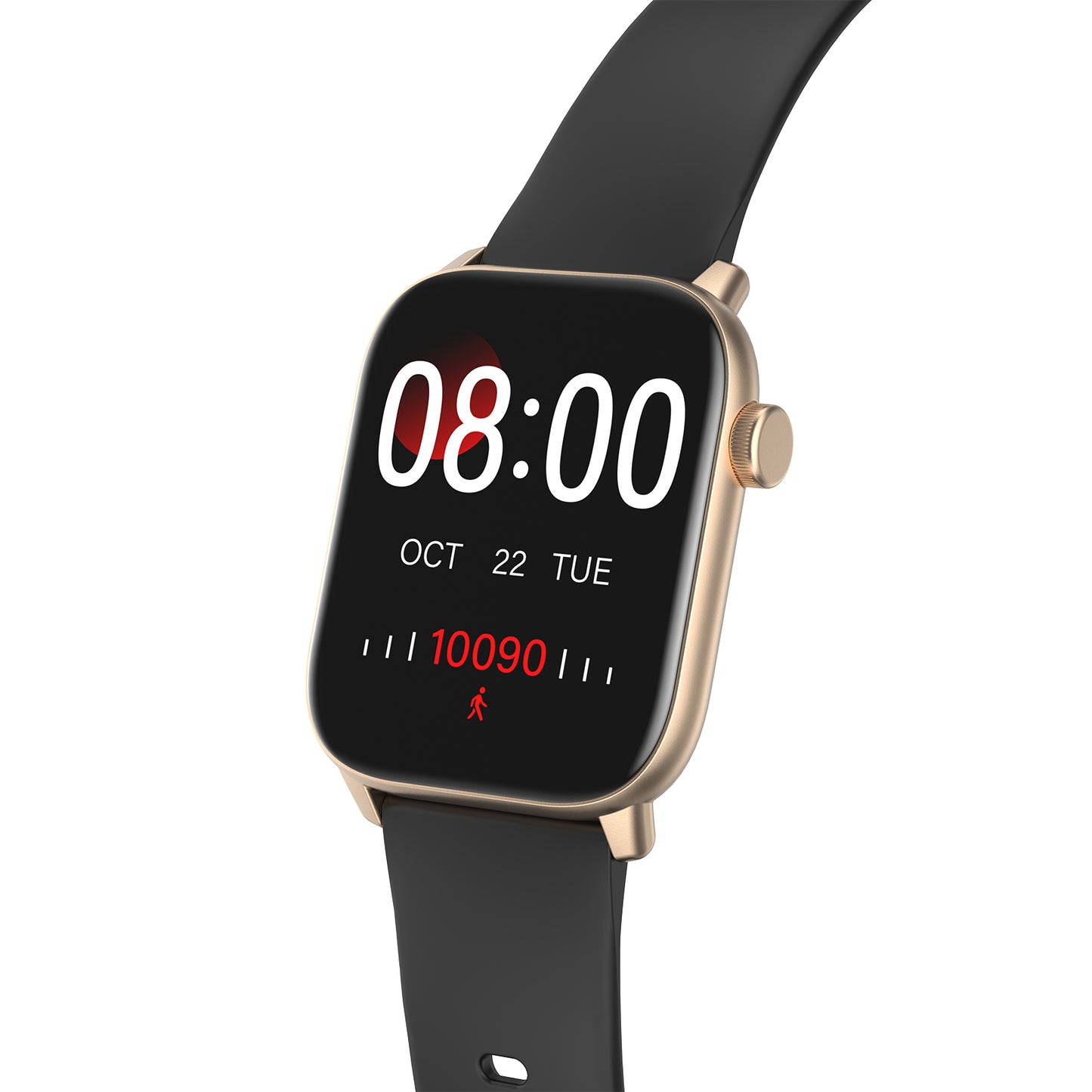 Smartwatch si bratara de Fitness idealStore iKeo+ din Aliaj Metalic, Functii MultiSport, Monitorizare Tensiune, Oxigen, Notificari Aplicatii, Monitor Somn, Pedometru, Rezistent la apa IP68, Culoare Negru Gold