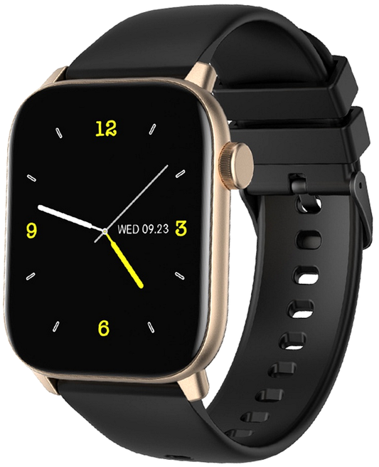 Smartwatch si bratara de Fitness idealStore iKeo+ din Aliaj Metalic, Functii MultiSport, Monitorizare Tensiune, Oxigen, Notificari Aplicatii, Monitor Somn, Pedometru, Rezistent la apa IP68, Culoare Negru Gold