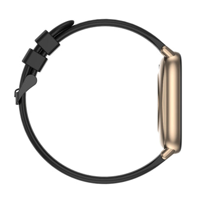 Smartwatch si bratara de Fitness idealStore iKeo+ din Aliaj Metalic, Functii MultiSport, Monitorizare Tensiune, Oxigen, Notificari Aplicatii, Monitor Somn, Pedometru, Rezistent la apa IP68, Culoare Negru Gold