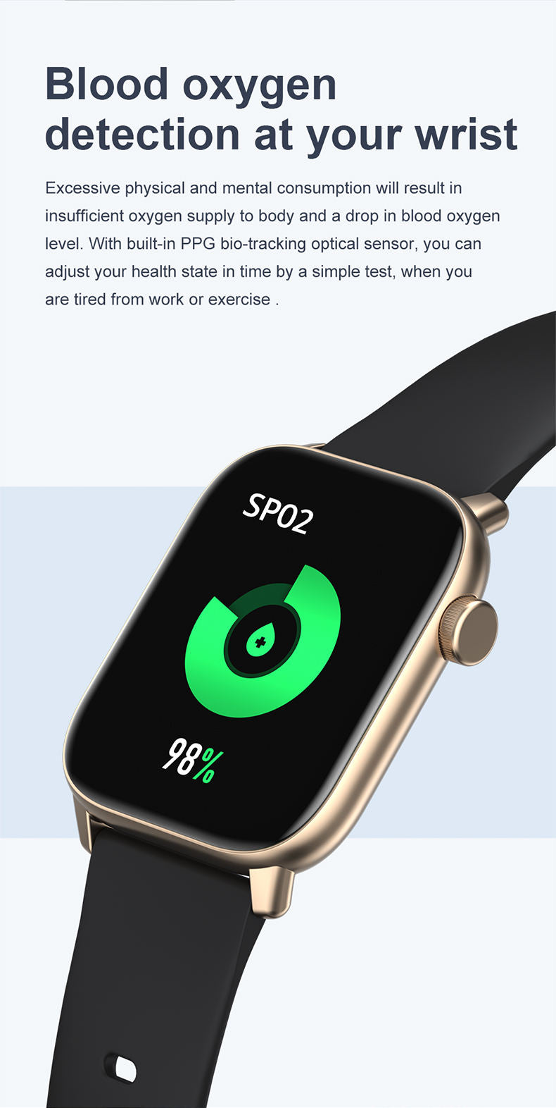 Smartwatch si bratara de Fitness idealStore iKeo+ din Aliaj Metalic, Functii MultiSport, Monitorizare Tensiune, Oxigen, Notificari Aplicatii, Monitor Somn, Pedometru, Rezistent la apa IP68, Culoare Negru Gold