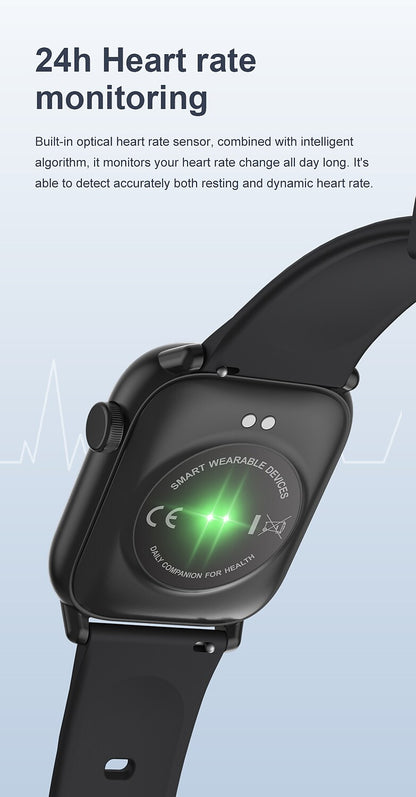 Smartwatch si bratara de Fitness idealStore iKeo+ din Aliaj Metalic, Functii MultiSport, Monitorizare Tensiune, Oxigen, Notificari Aplicatii, Monitor Somn, Pedometru, Rezistent la apa IP68, Culoare Negru