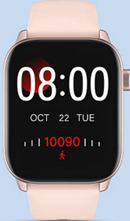 Smartwatch si bratara de Fitness idealStore iKeo+ din Aliaj Metalic, Functii MultiSport, Monitorizare Tensiune, Oxigen, Notificari Aplicatii, Monitor Somn, Pedometru, Rezistent la apa IP68, Culoare Roz