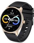 Ceas SmartWatch idealStore Keop77, Monitorizare Sport si Sanatate, Pedometru, Rezistent la Apa, Ecran Curbat, Ultra Subtire, Brata Silicon, Gold