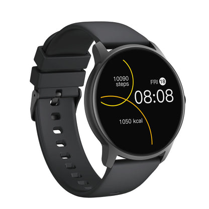 Ceas SmartWatch idealStore Keop77, Monitorizare activitati Sportive si Sanatate, Pedometru, Rezistent la Apa, Ecran Curbat, Ultra Subtire, Brata Silicon, Negru