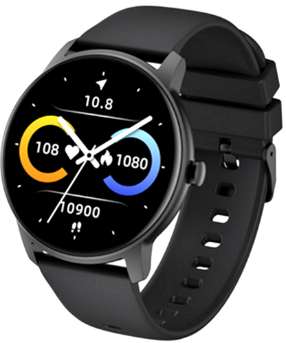 Ceas SmartWatch idealStore Keop77, Monitorizare activitati Sportive si Sanatate, Pedometru, Rezistent la Apa, Ecran Curbat, Ultra Subtire, Brata Silicon, Negru