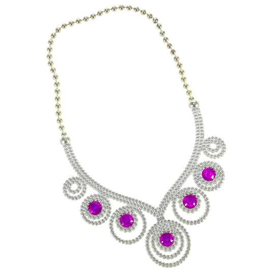 Costum de Printesa Carnaval idealSTORE, Setul Contine Fusta, Coroana, Colier, Cercei, 2 Inele, Sceptru, Poseta, Material Poliester, Bumbac, Plastic, Ideala petreceri si Aniversari, Marime Universala