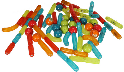 Blocuri Magnetice idealStore StiksMag, 76 Elemente, cu Lumini, Se pot crea Multiple Figuri si Cladiri, Piese de dimensiuni Mari, Dezvolta Abilitatile Manuale, Abilitati Motorii Fine, Imaginatia Spatiala