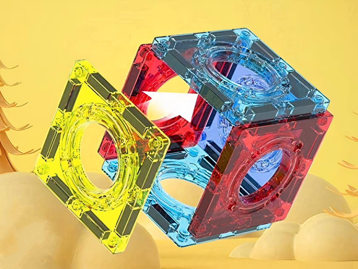 Set constructii Inteligent Musical Constructions IdealStore, Pista cu Bile, 118 Elemente, Roata Electrica, Lift, Dimensiune 56 cm x 39,2 cm x 9,5 cm, Distractie in Familie, Dezvoltare Abilitati Practice, Dezvoltari Motorii, Multicolor