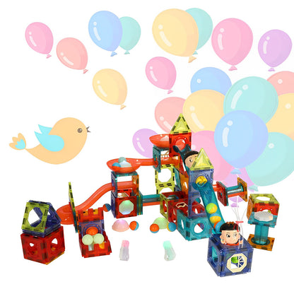 Set de constructie Magnetic Light 3D IdealStore, Contine 202 piese magnetice luminoase, Stimuleaza Imaginatia si Creativitatea, Distractie garantata in familie, Magneti Neodim, Multicolor