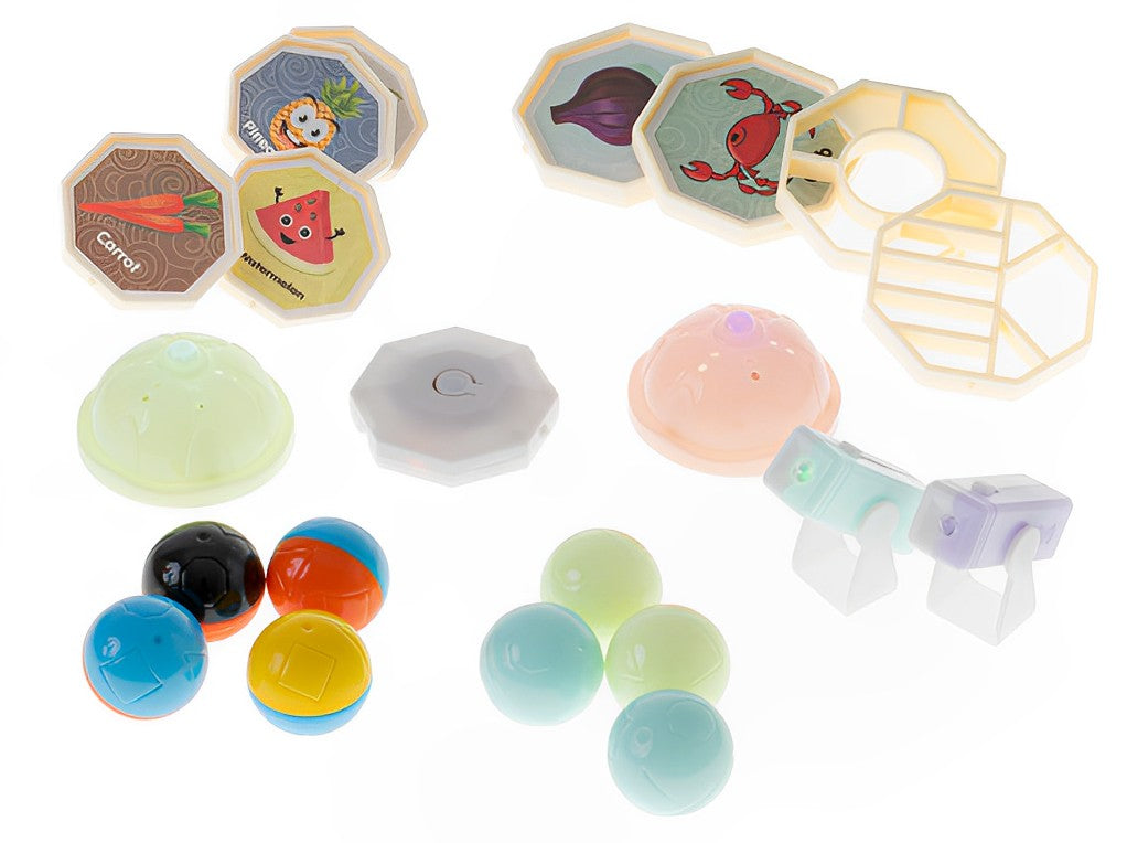 Set constructie Perfect Skills Kids IdealStore, Blocuri magnetice luminoase, Dimensiune pachet 31 X 25 X 8cm, Contine 72 elemente, 20autocolante, 62blocuri patrate, Dezvolta precizia degetelor, Multicolor