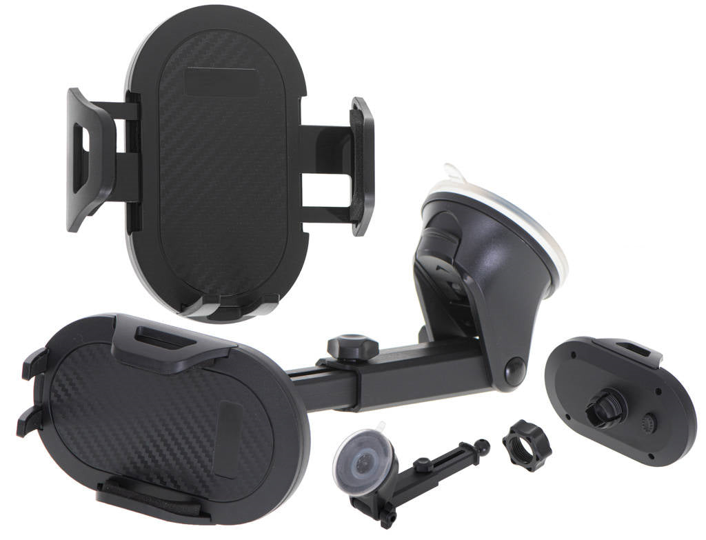 Suport pentru Telefon sau Navigatie idealStore XprofiSupp, Rotativ, Adancime Reglabila, Latime Ajustabila, latime maxima 8,7 cm, culoare Negru