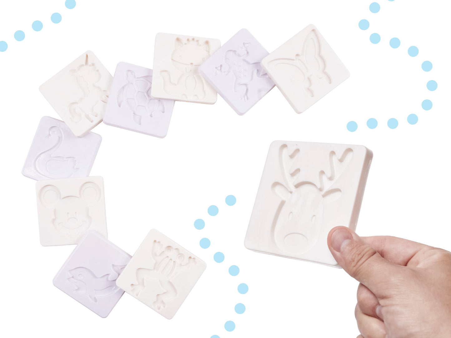 Set de creatie figurine 3D Slime IdealStore, contine 26 de elemente, Matrite in diferite forme Multicolor