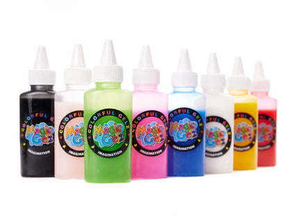 Set de creatie figurine 3D Slime IdealStore, contine 26 de elemente, Matrite in diferite forme Multicolor