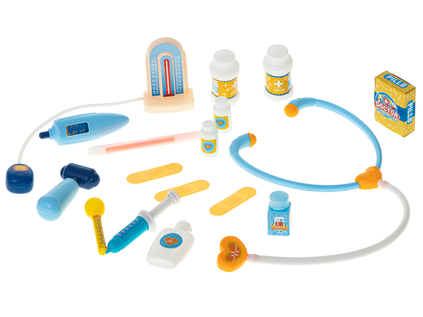 Set de Joaca pentru Copii ISP 'Likesmart Doctor Case', 34 Piese, stetoscop, seringa, termometru, medicamente