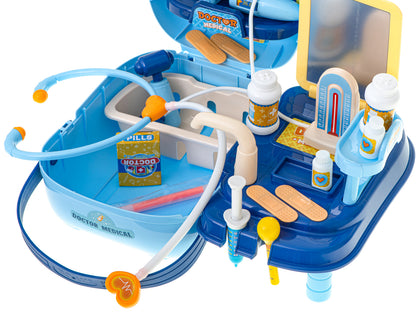 Set de Joaca pentru Copii ISP 'Likesmart Doctor Case', 34 Piese, stetoscop, seringa, termometru, medicamente