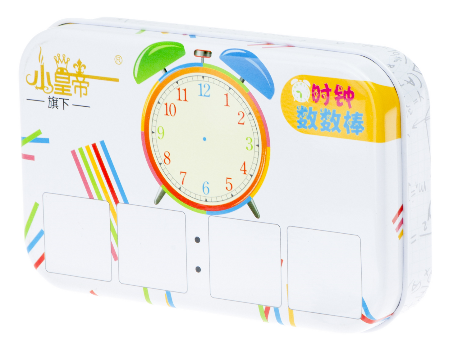 Jucarie educationala idealStore Learn the Clock, Invata Orele si Minutele, Ceas Analogic, Cartoane cu Magnet, Cutie de Depozitare