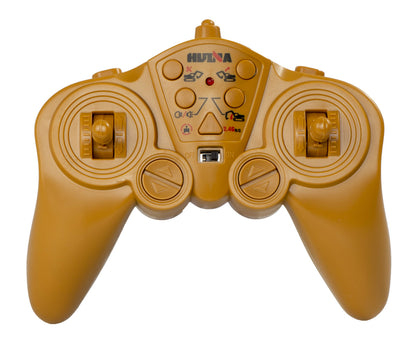 Excavator cu Telecomanda Power King idealSTORE, 46 x 24 x 17 cm, Cabina Rotativa cu lumini LED, Efect Sonor, Senile de Cauciuc, Elemente Metalice, 15 Canale pentru Control, 2,4 GHz, Incarcare USB, Dezvolta Abilitati Manuale, Agilitate si Viclenie