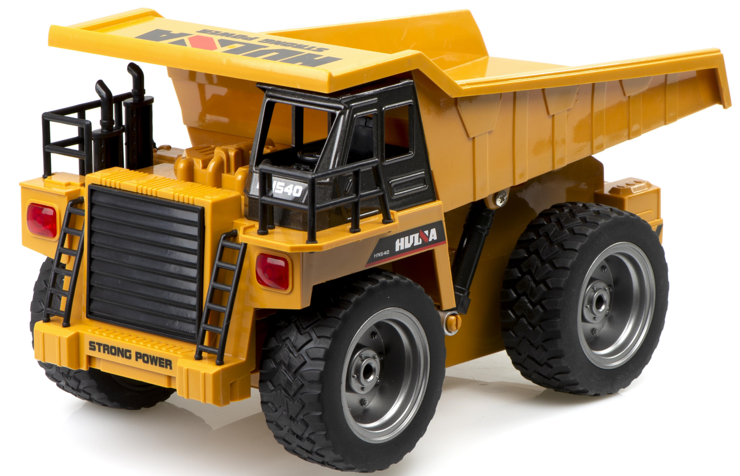 Camion Basculanta Dump Truck idealSTORE, Dimensiuni 28 x 15 x 16 cm, Include 6 Canale si Elemente Metalice, Accesorizat cu Sunete si Lumini LED, Anvelope din Cauciuc, Incarcare USB, Dezvolta Abiliatile Manuale