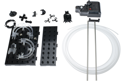 Set de Constructie Ball RollerCoaster 3D idealSTORE, Dimensiuni 64 x 18 x 36cm, Structura Metalica, Include 2 Bile de Otel, Sporeste divertismentul creativ si provocarile mentale, Level 1
