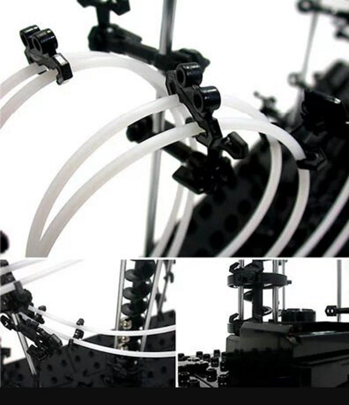 Set de Constructie Ball RollerCoaster 3D idealSTORE, Dimensiuni 71 x 20 x 36cm, Structura Metalica, Include 3 Bile de Otel, Sporeste divertismentul creativ si provocarile mentale, Level 3