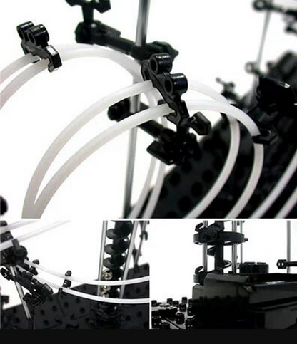 Set de Constructie Ball RollerCoaster 3D idealSTORE, Dimensiuni 71 x 20 x 36cm, Structura Metalica, Include 3 Bile de Otel, Sporeste divertismentul creativ si provocarile mentale, Level 3