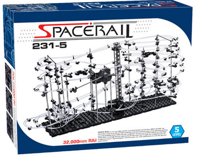 Set de Constructie Ball RollerCoaster 3D idealSTORE, Dimensiuni 97 x 37 x 44 cm, Structura Metalica, Include 6 Bile de Otel, Sporeste divertismentul creativ si provocarile mentale, Level 5