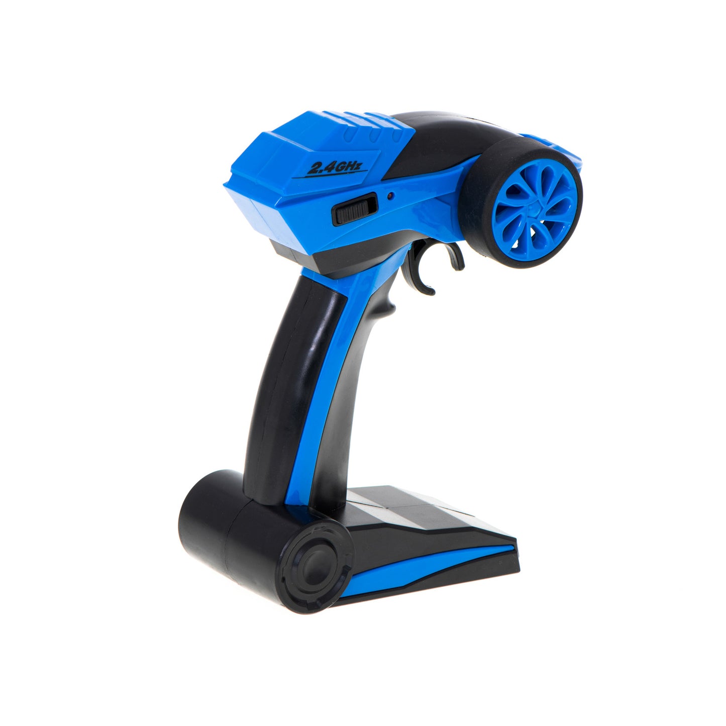 Masinuta cu Telecomanda Rock Through idealSTORE, Accesorizat cu 2 Motoare Puternice, Roti mari de Teren, 4X4, Suspensii, Viteza ~10 km/h, Raza de Actiune 50 m, Scara 1:18, GHz 2,4 Ofera multe Ore De Distractie, Albastru- Negru