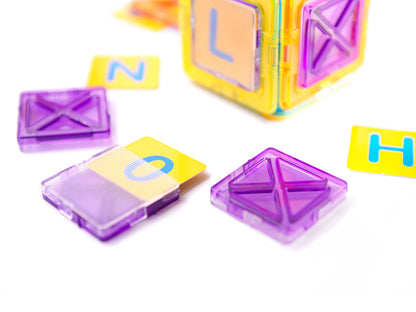 Set Inteligent de constructie Magical Magnet IdealStore, Include 20 de Piese Multicolore, Educativ- Creativ, Posibilitatea de forme nelimitate, Stimularea imaginatiei si a creativitatii, Magneti Neodim