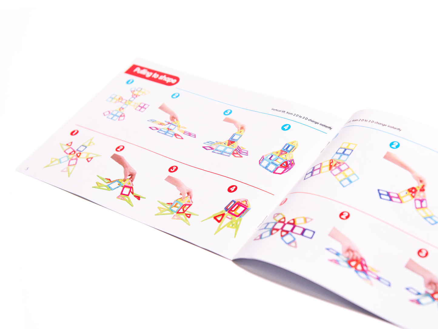 Set Inteligent de constructie Magical Magnet IdealStore, Include 20 de Piese Multicolore, Educativ- Creativ, Posibilitatea de forme nelimitate, Stimularea imaginatiei si a creativitatii, Magneti Neodim