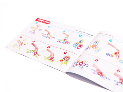 Set Inteligent de constructie Magical Magnet IdealStore, Include 20 de Piese Multicolore, Educativ- Creativ, Posibilitatea de forme nelimitate, Stimularea imaginatiei si a creativitatii, Magneti Neodim