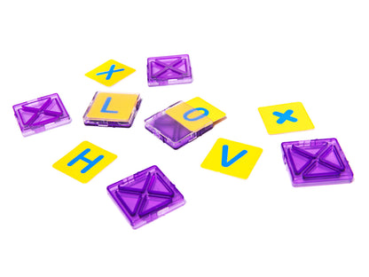 Set Inteligent de constructie Magical Magnet IdealStore, Include 20 de Piese Multicolore, Educativ- Creativ, Posibilitatea de forme nelimitate, Stimularea imaginatiei si a creativitatii, Magneti Neodim