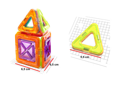 Set Inteligent de constructie Magical Magnet IdealStore, Include 20 de Piese Multicolore, Educativ- Creativ, Posibilitatea de forme nelimitate, Stimularea imaginatiei si a creativitatii, Magneti Neodim