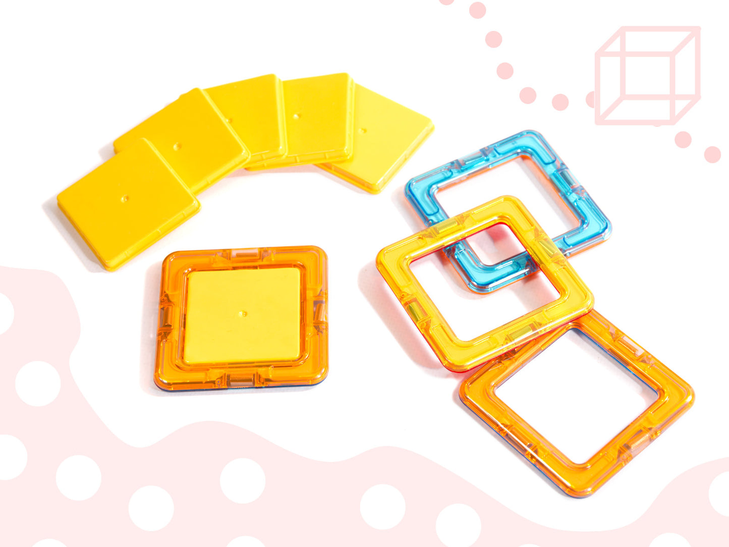 Set Inteligent de Constructie RUN Magnets 3D idealStore, 51 Elemente Magnetice, Multicolore, Magneti Puternici, Educativ, Creativ, Stimuleaza Imaginatia, Gandirea Creativa, Posibilitatea de a creea Nelimitate Forme