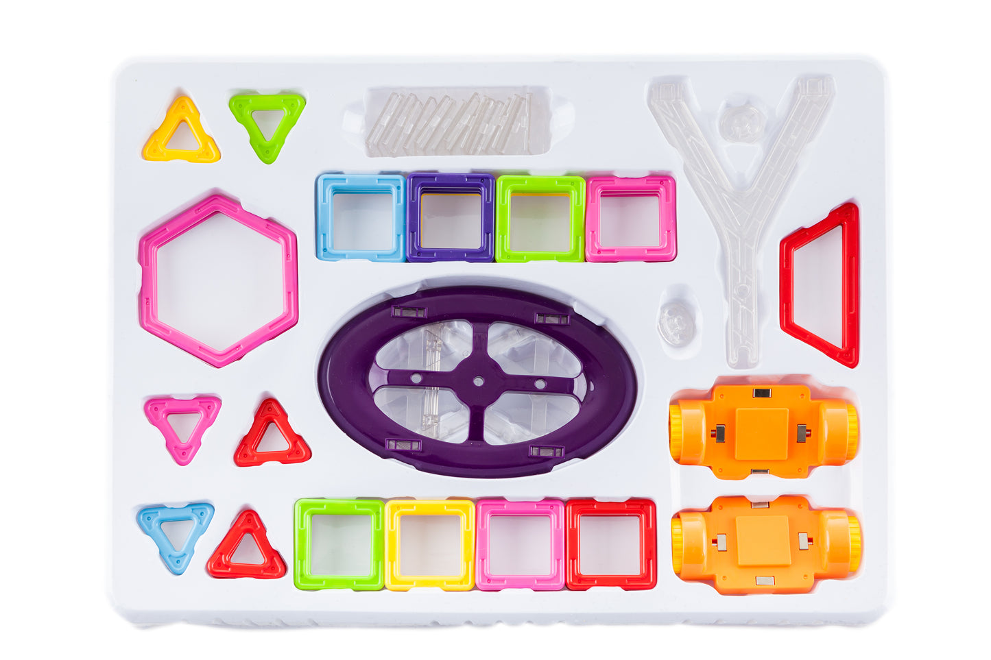 Set de constructie Magnetic Magical Blocks IdealStore, 67 piese, 3D, multicolore, Stimuleaza Imaginatia si Creativitatea, Distractie garantata in familie, Magneti Neodim