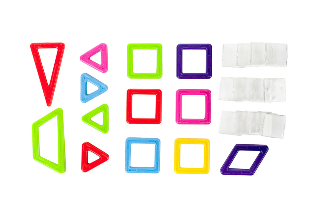 Set de constructie Magnetic Blocks 3D IdealStore, Include 38 piese multicolore, Stimuleaza imaginatia si creativitatea, Distractie garantata in familie, Magneti Neodim