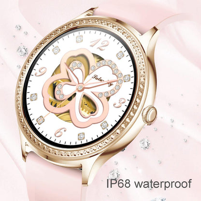 Smartwatch idealStore LadyWatch, Notificare Apel, Respingere Apel, Afisare Mesaje si Notificari, Monitorizare Sanatate, Pedometru, Moduri Sport, Analizator Somn, Prognoza Meteo, Senzor Temperatura, Sedentar memento, Culoare Roz Gold