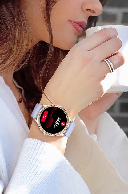 Smartwatch idealStore LadyWatch, Notificare Apel, Respingere Apel, Afisare Mesaje si Notificari, Monitorizare Sanatate, Pedometru, Moduri Sport, Analizator Somn, Prognoza Meteo, Senzor Temperatura, Sedentar memento, Culoare Argintiu