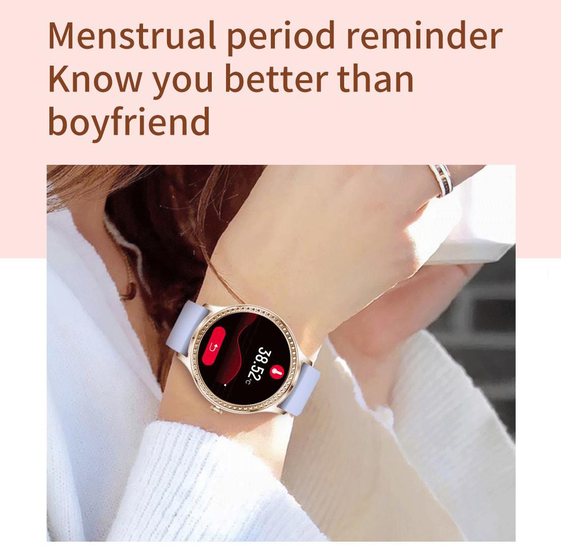 Smartwatch idealStore LadyWatch, Notificare Apel, Respingere Apel, Afisare Mesaje si Notificari, Monitorizare Sanatate, Pedometru, Moduri Sport, Analizator Somn, Prognoza Meteo, Senzor Temperatura, Sedentar memento, Culoare Argintiu