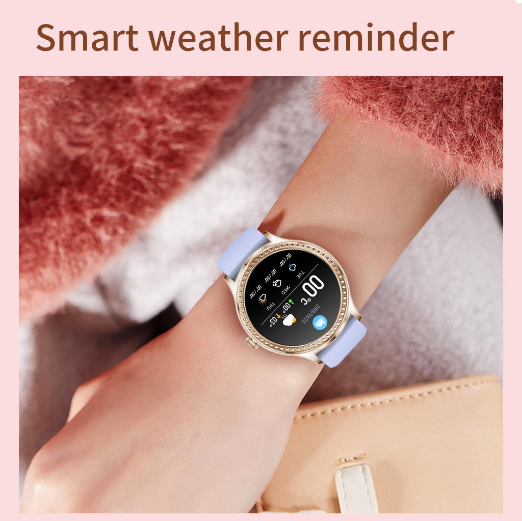 Smartwatch idealStore LadyWatch, Notificare Apel, Respingere Apel, Afisare Mesaje si Notificari, Monitorizare Sanatate, Pedometru, Moduri Sport, Analizator Somn, Prognoza Meteo, Senzor Temperatura, Sedentar memento, Culoare Argintiu